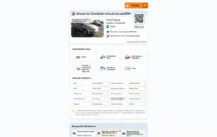 Ejemplo de informe de historial del vehículo de autoDNA - miniatura